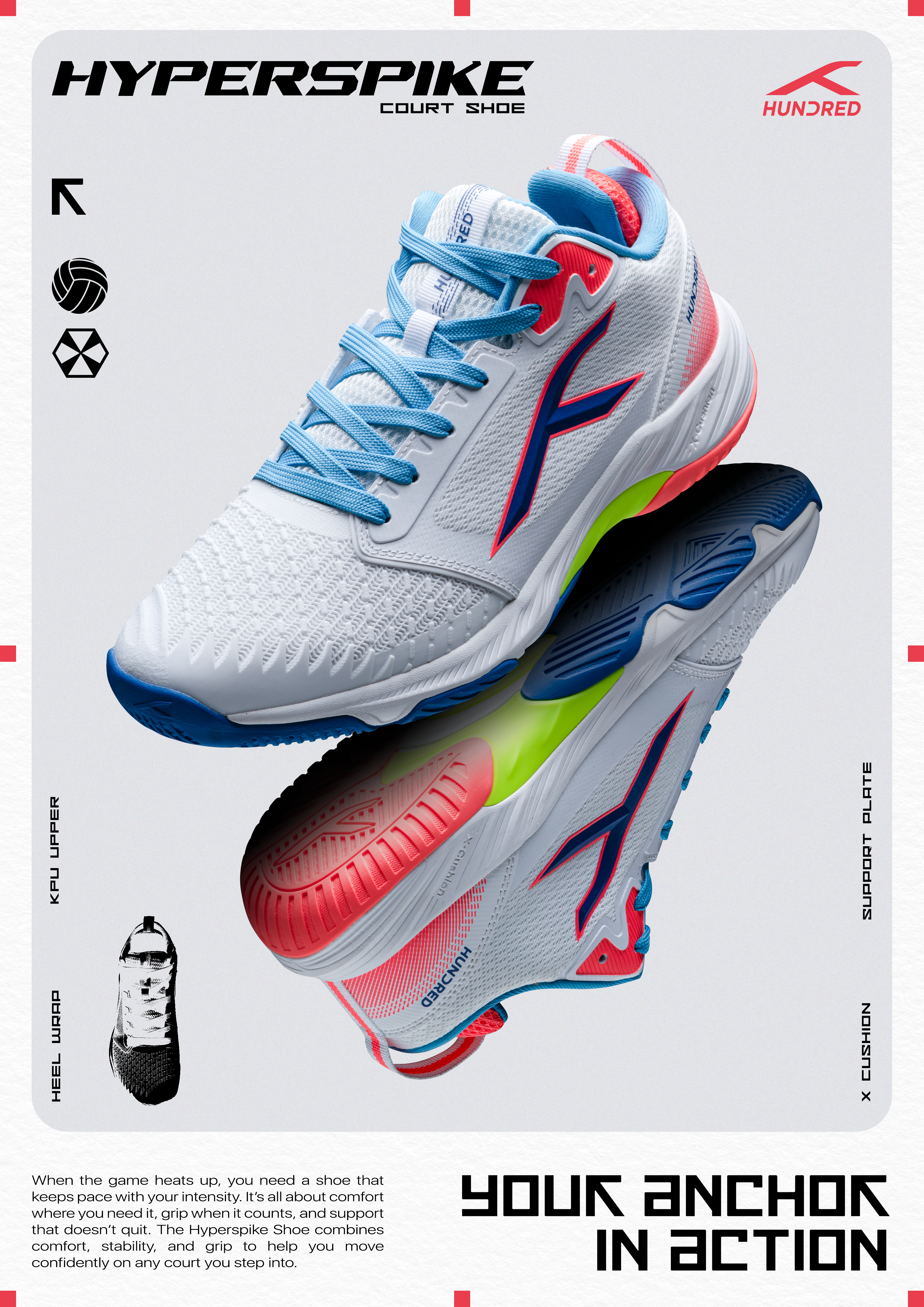 Hundred Hyper Spike Court Shoes