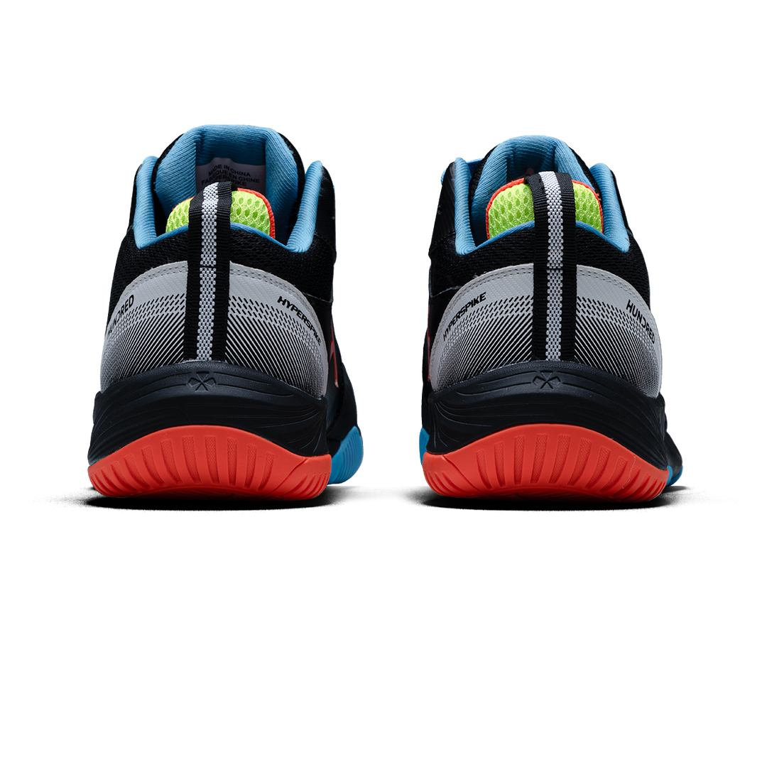 HYPERSPIKE - BLACK/BLUE/ORANGE/LIME volleyball shoes