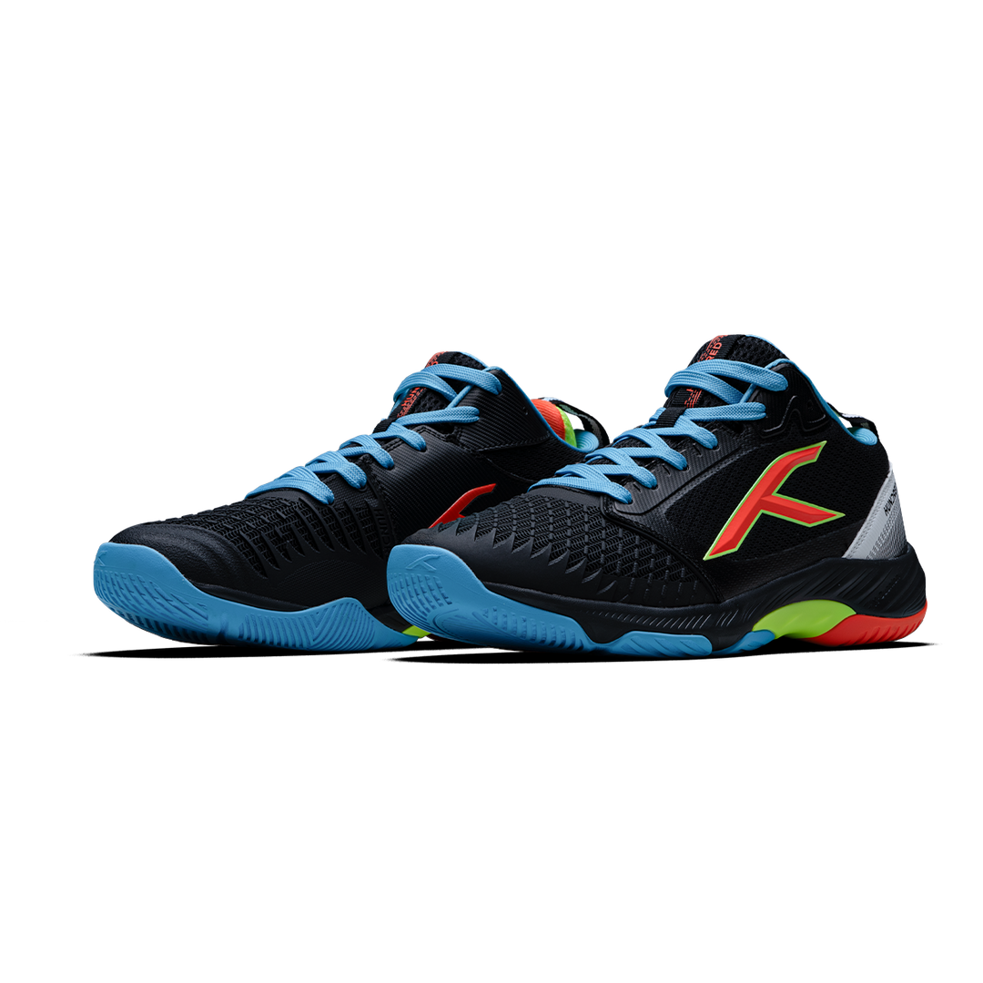 HYPERSPIKE - BLACK/BLUE/ORANGE/LIME volleyball shoes