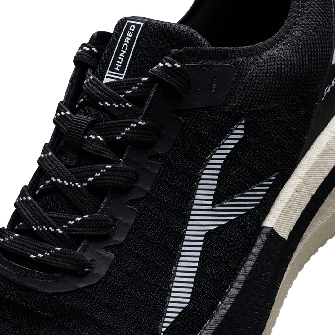 Hundred JAKARTA VI Running Shoes - BLACK/WHITE/BEIGE 