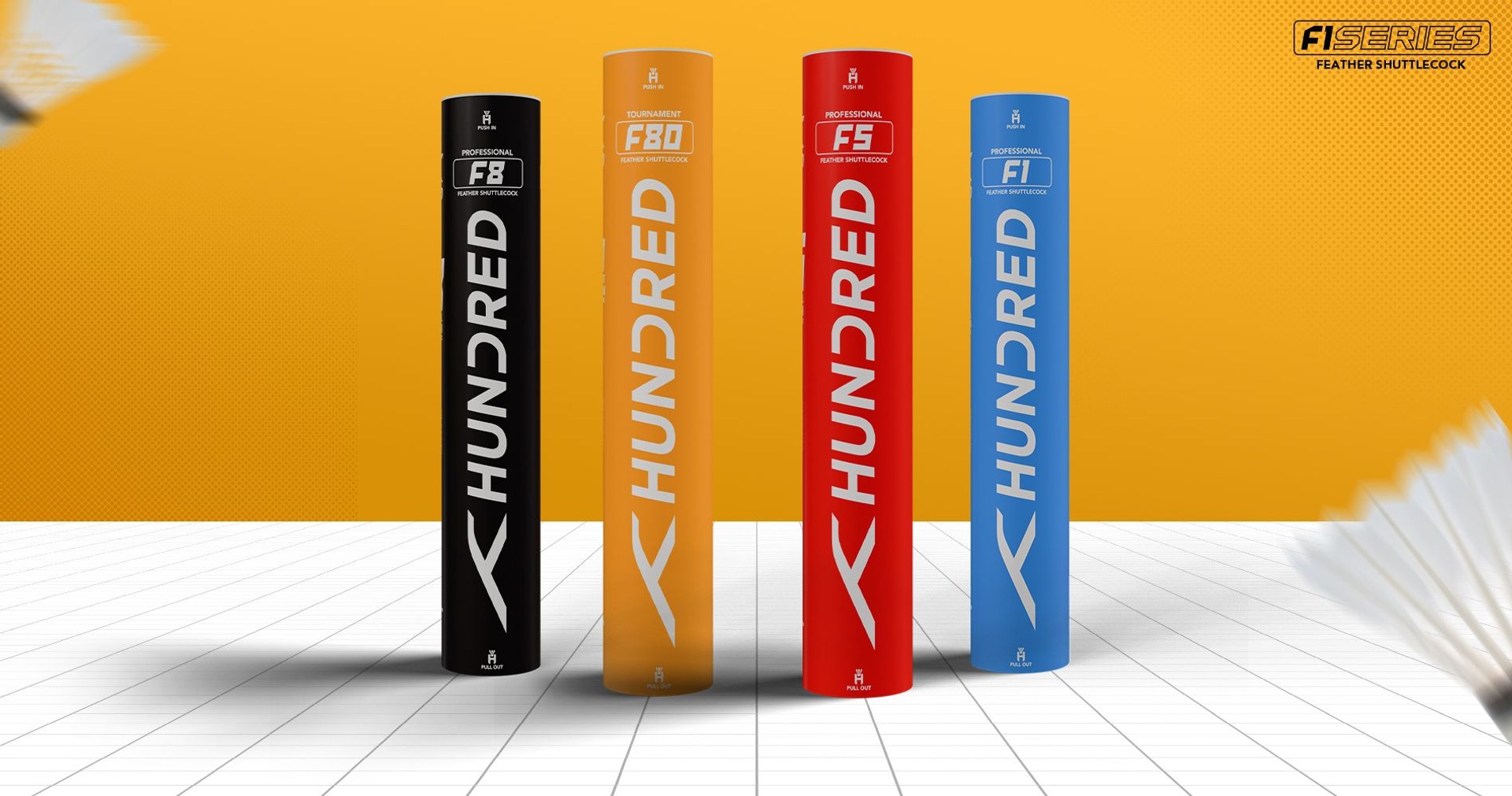 Hundred F Series Feather Badminton Shuttlecock