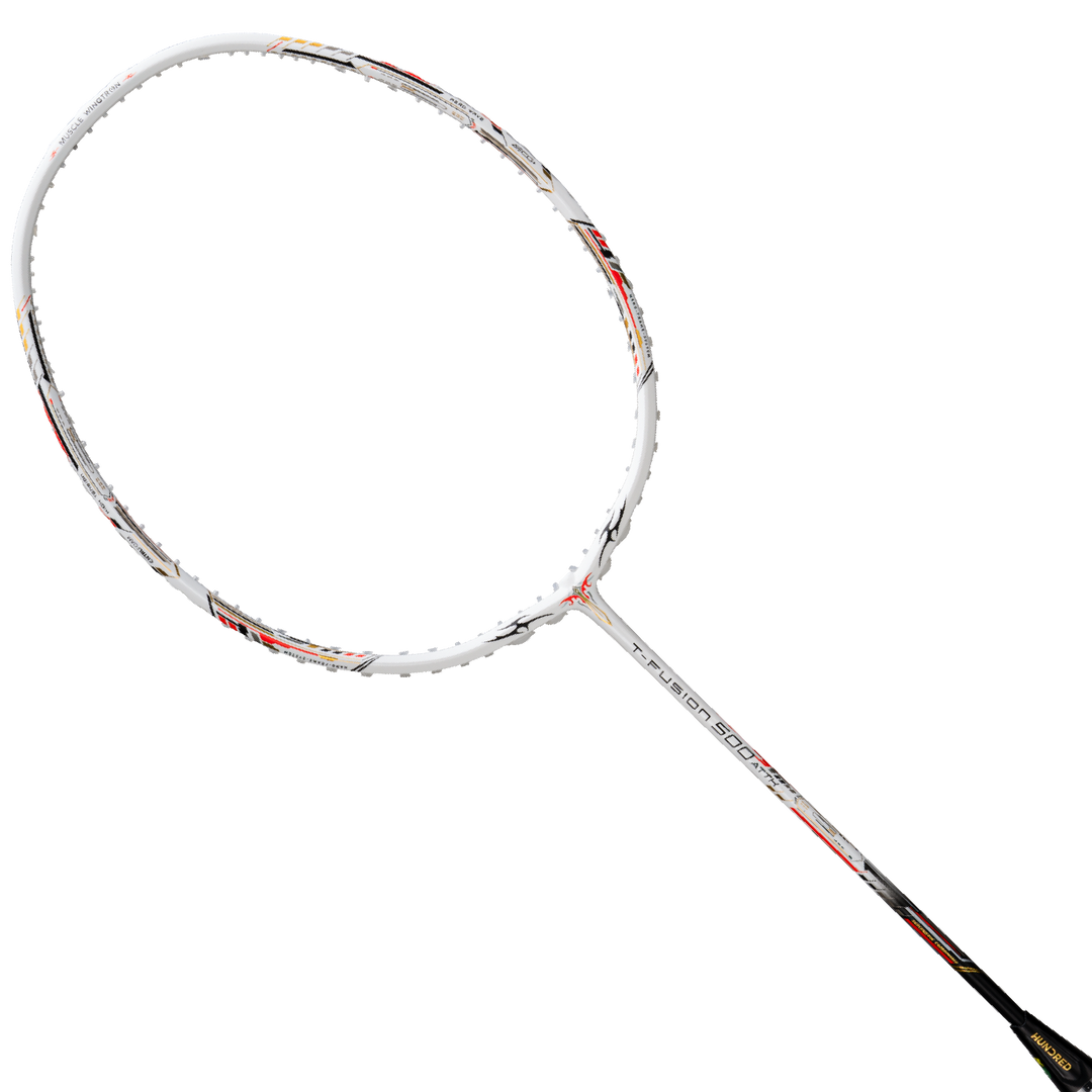 Hundred T-FUSION 500 ATTK Badminton Racket - WHITE/BLACK 